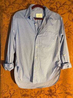 Citizens Of Humanity Kayla Light Blue Button Down 100% Cotton Shirt Sz XS